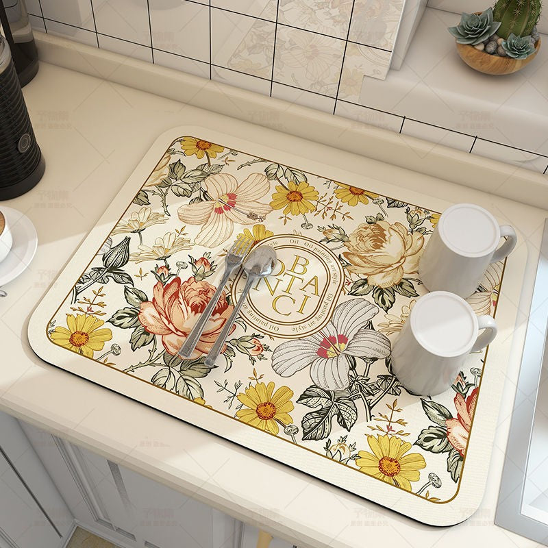 Tapete Absorvente De Cozinha Em Diatomita