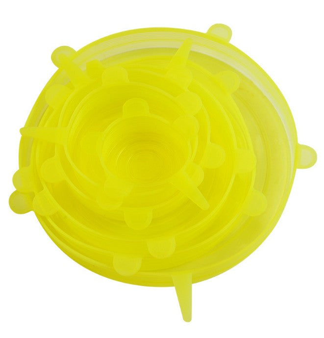 Tampa De Silicone Reutilizável Para Alimentos Kit Com 6 Peças