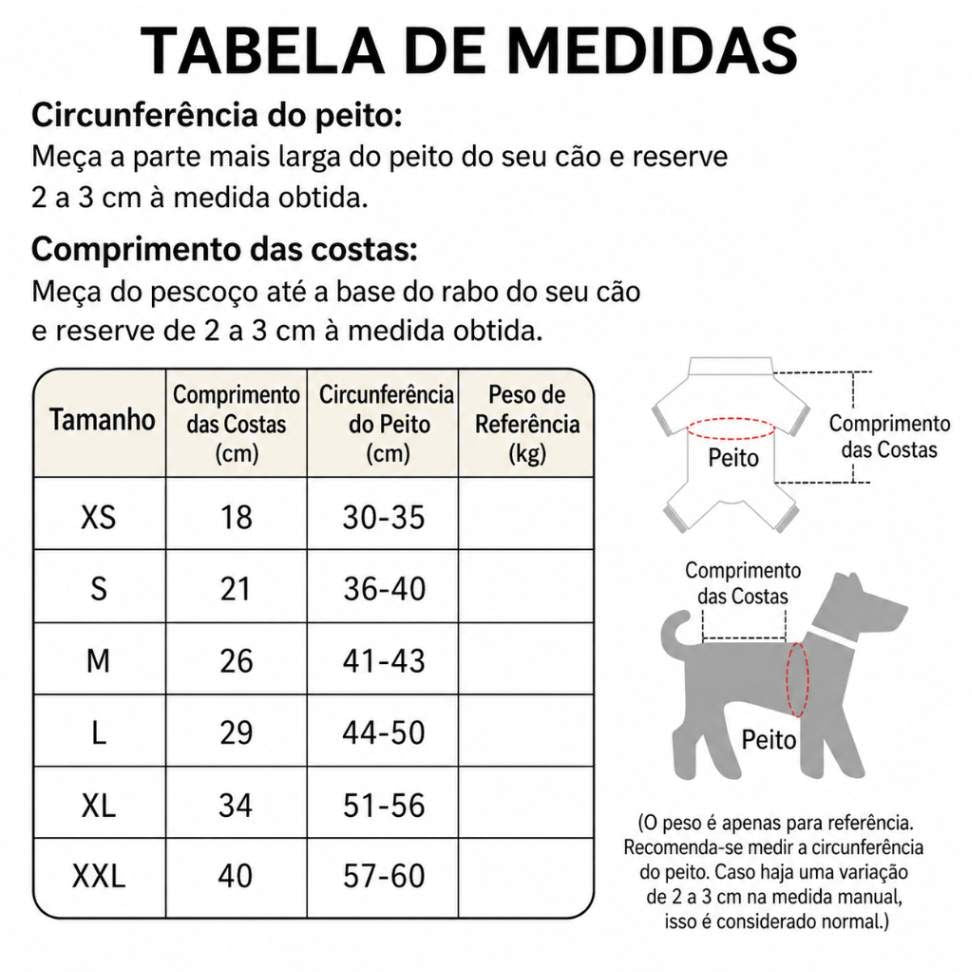 Macacão SoftFleece para Cães e Gatos