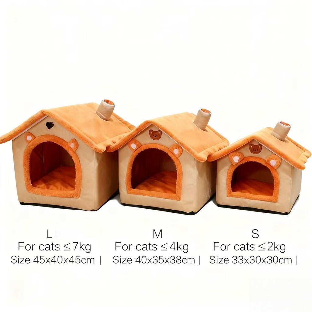 Cama Casinha Premium para Cães e Gatos – Super Macia e Lavável