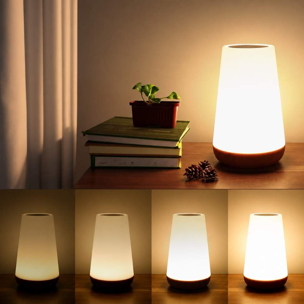Luminária LED Touch RGB Com Controle Remoto