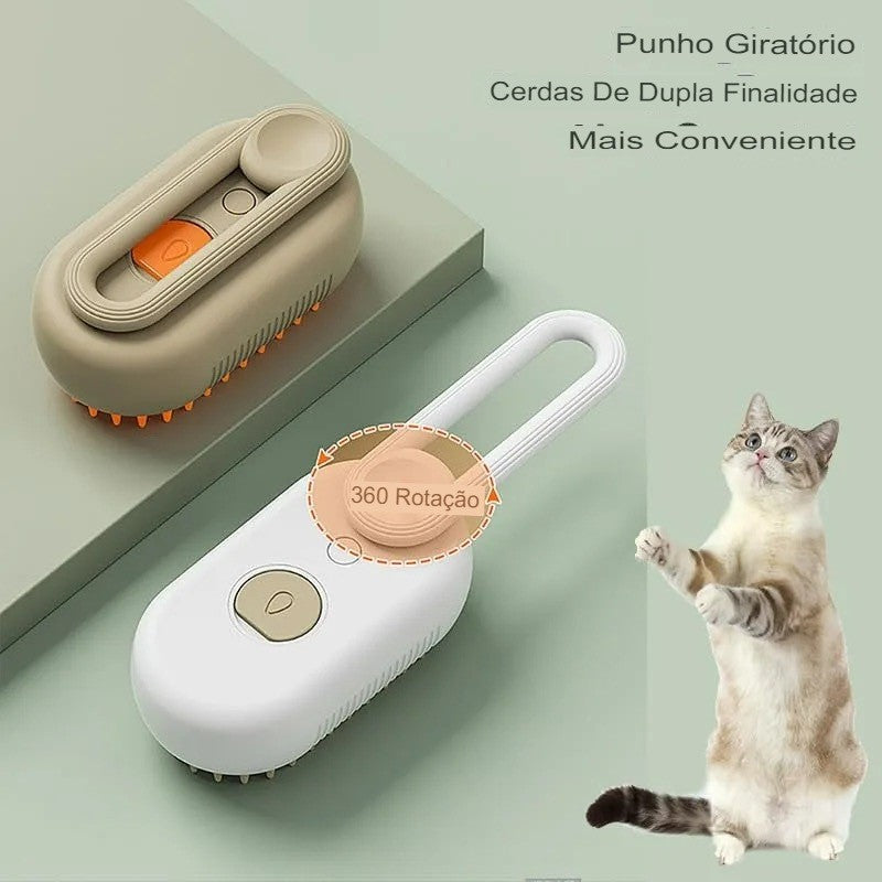 3 Em 1 Escova A Vapor Para Gato/Cachorro