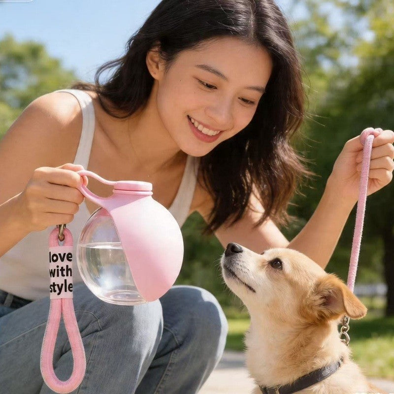 Garrafa Portátil de Água Plástica para Cães 285ml.