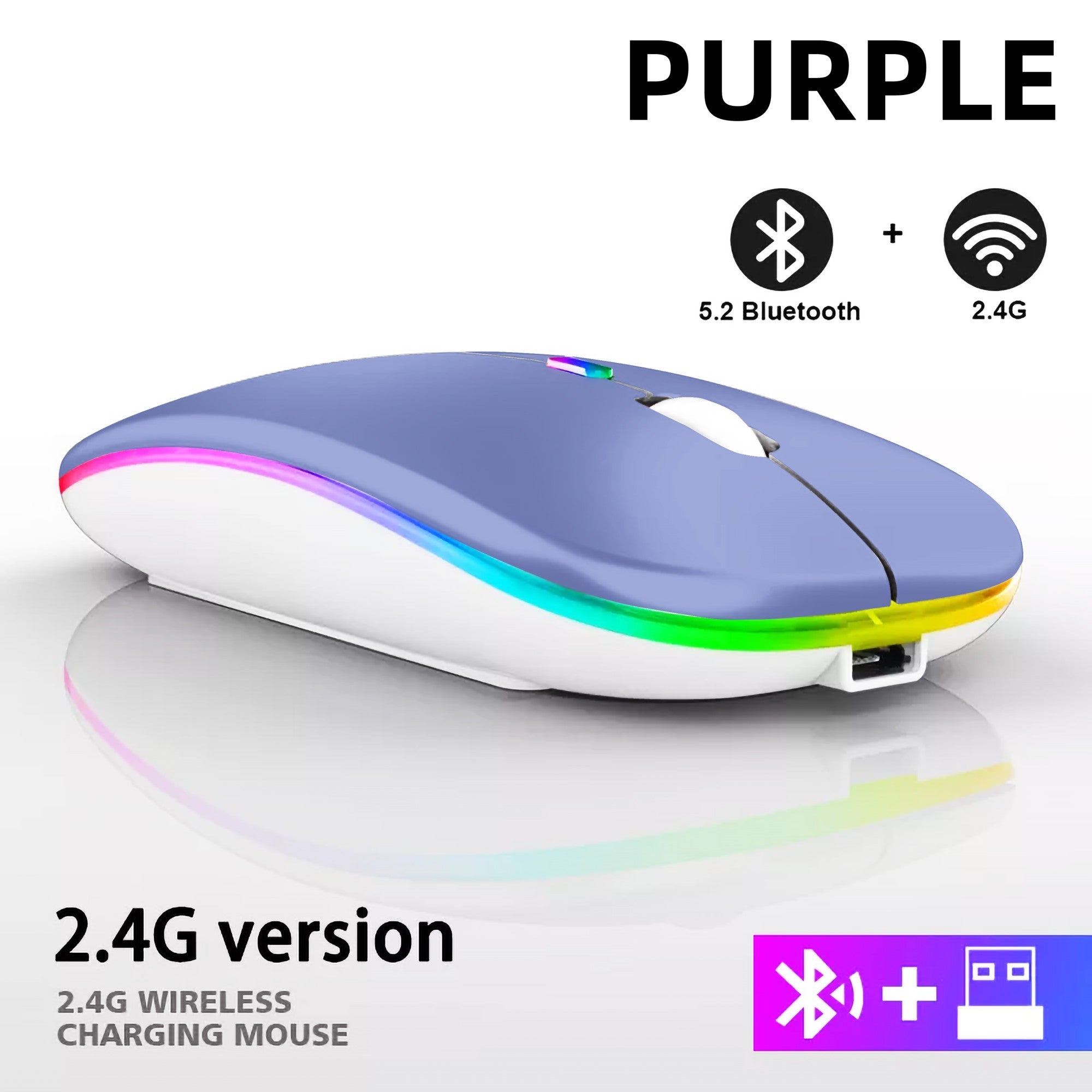Mouse Sem Fio Bluetooth Recarregável Slim