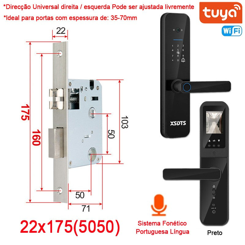 Fechadura Digital Inteligente Com Biometria e Câmera Integrada