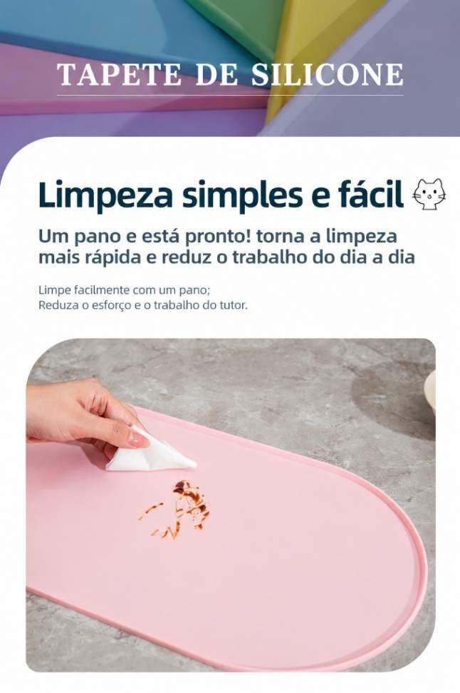 Tapete Impermeável para Ração e Água