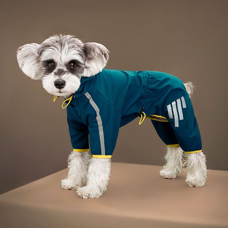 Capa de Chuva Impermeável e Refletiva para Cães