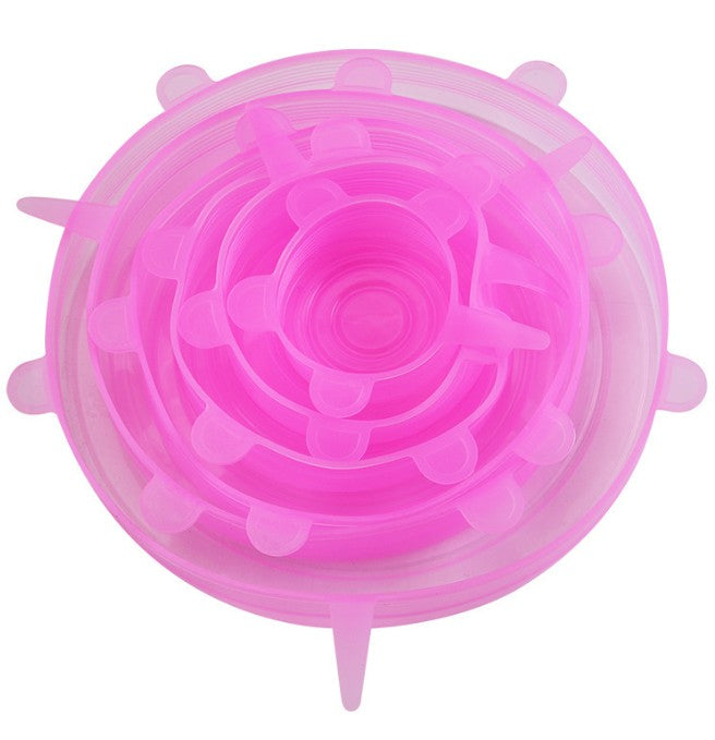 Tampa De Silicone Reutilizável Para Alimentos Kit Com 6 Peças