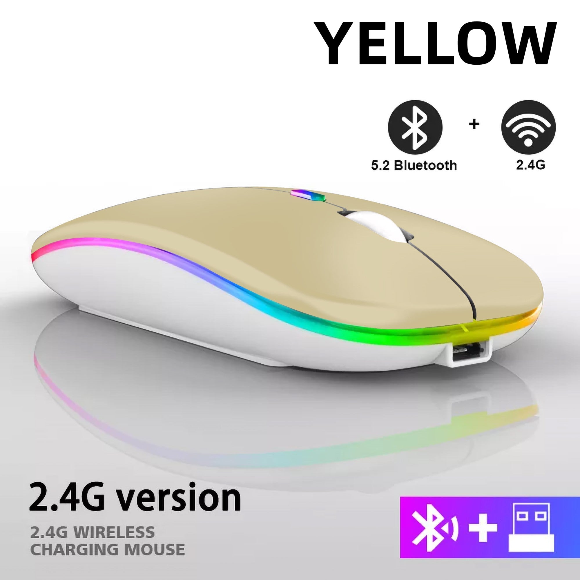 Mouse Sem Fio Bluetooth Recarregável Slim