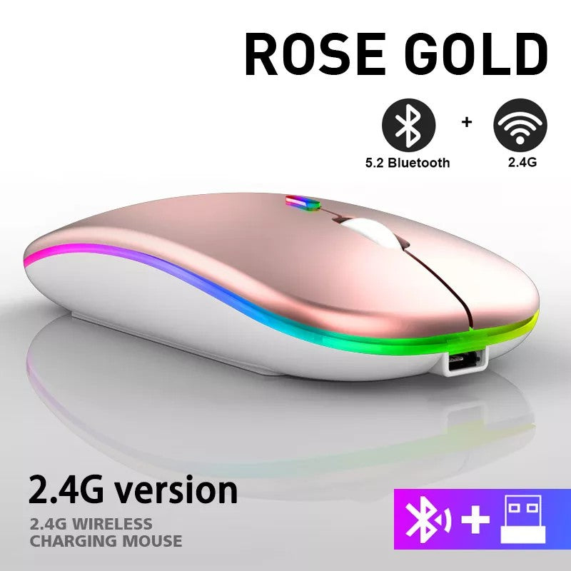 Mouse Sem Fio Bluetooth Recarregável Slim