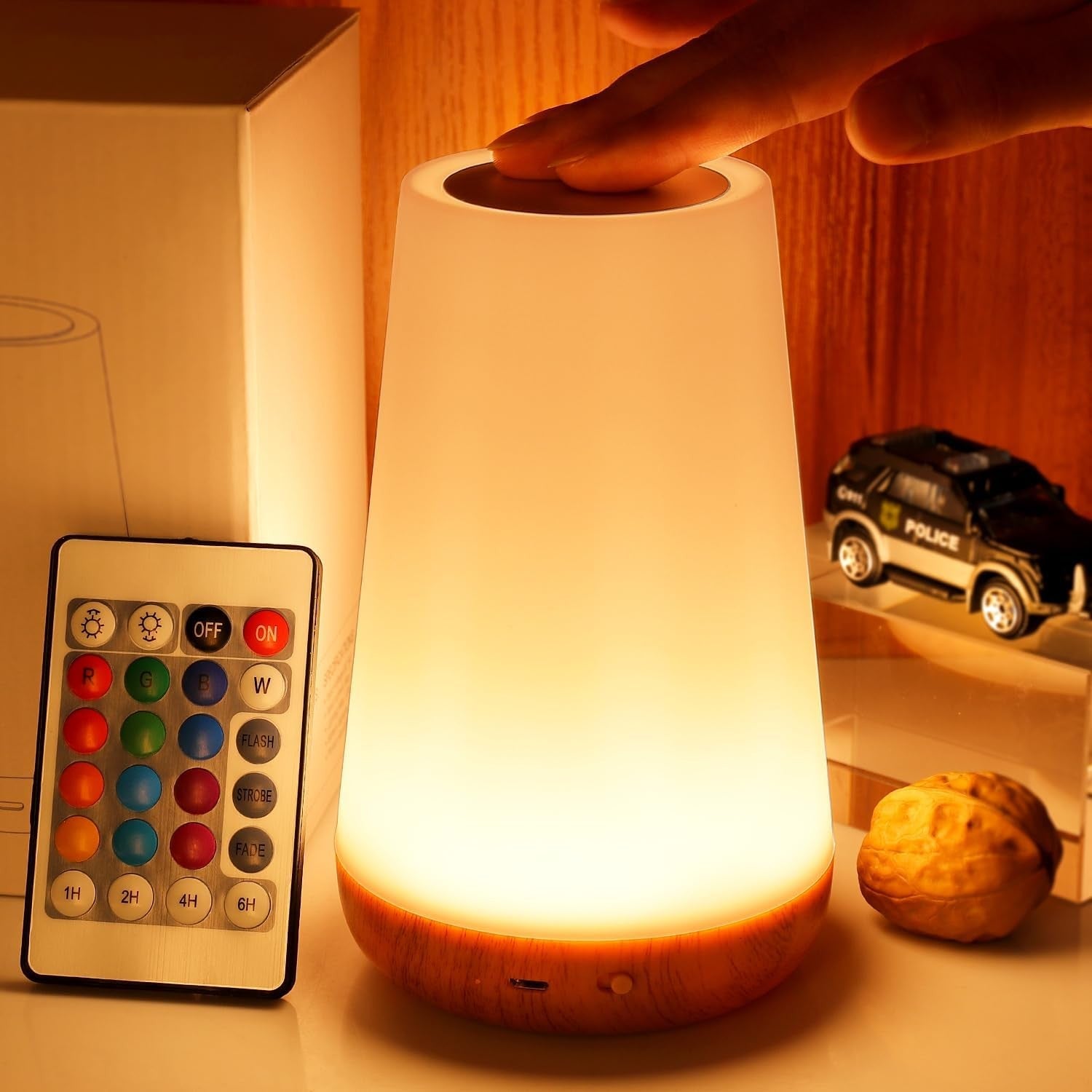 Luminária LED Touch RGB Com Controle Remoto