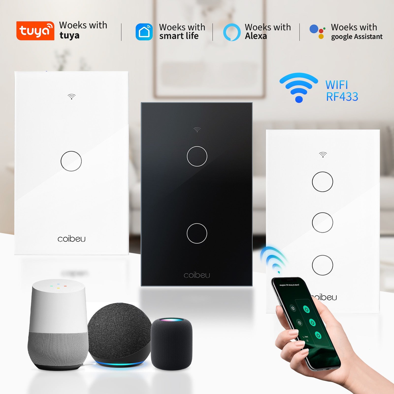 Interruptor Touch Inteligente com Controle por App