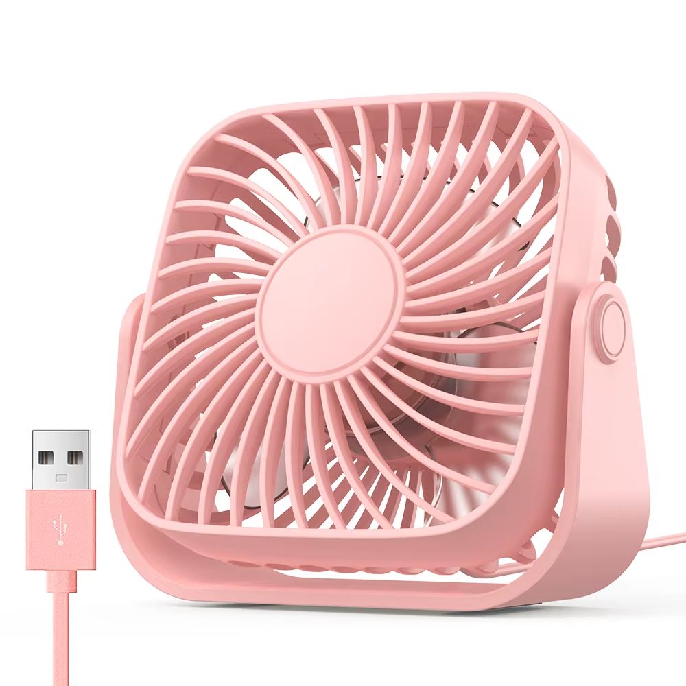 Mini Ventilador USB De Mesa Com 3 Velocidades