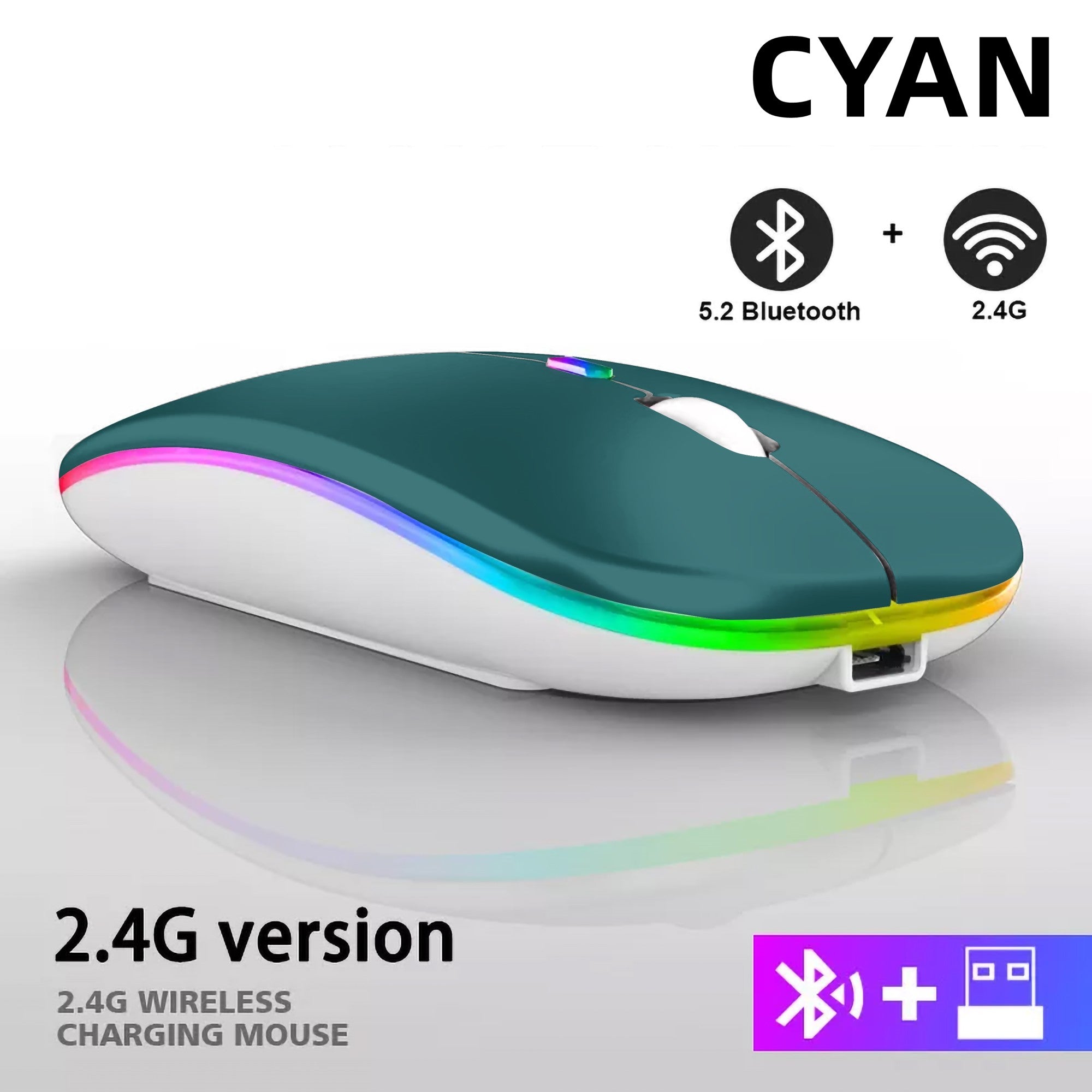 Mouse Sem Fio Bluetooth Recarregável Slim