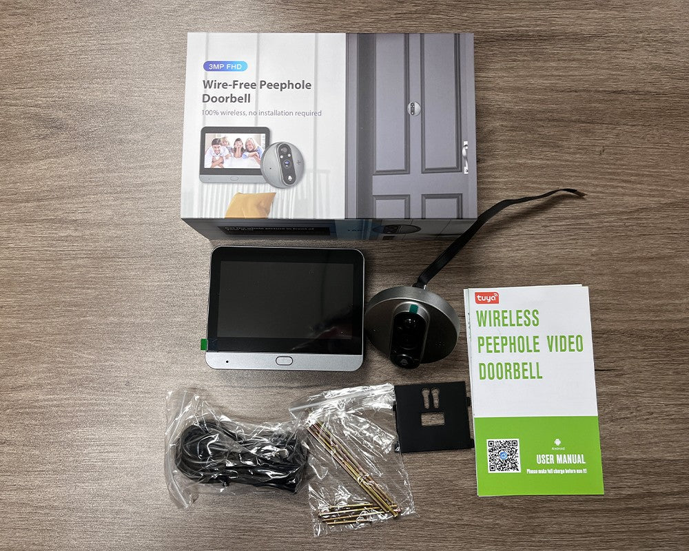 Campainha Inteligente Com Câmera 3MP e Tela LCD 4.3"