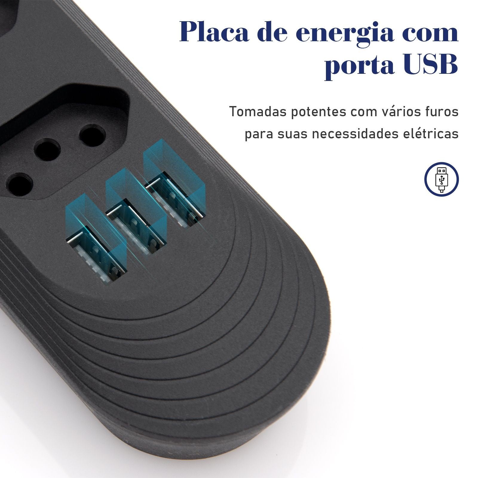 Extensão Elétrica Com Interruptor E Proteção
