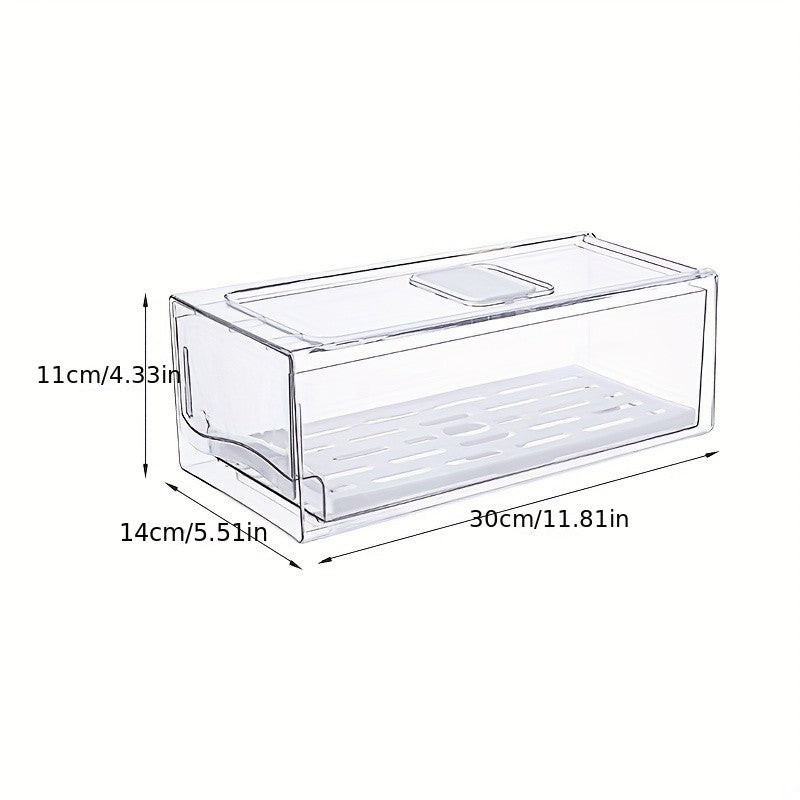 Organizador De Geladeira Com Gavetas Transparentes