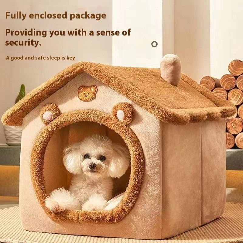 Cama Casinha Premium para Cães e Gatos – Super Macia e Lavável