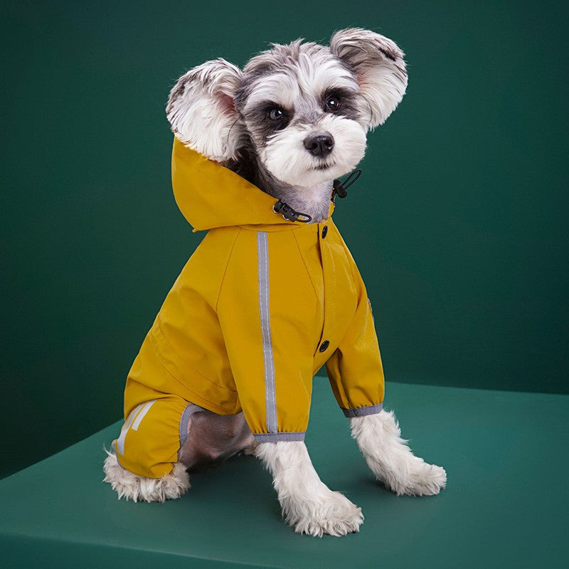 Capa de Chuva Impermeável e Refletiva para Cães