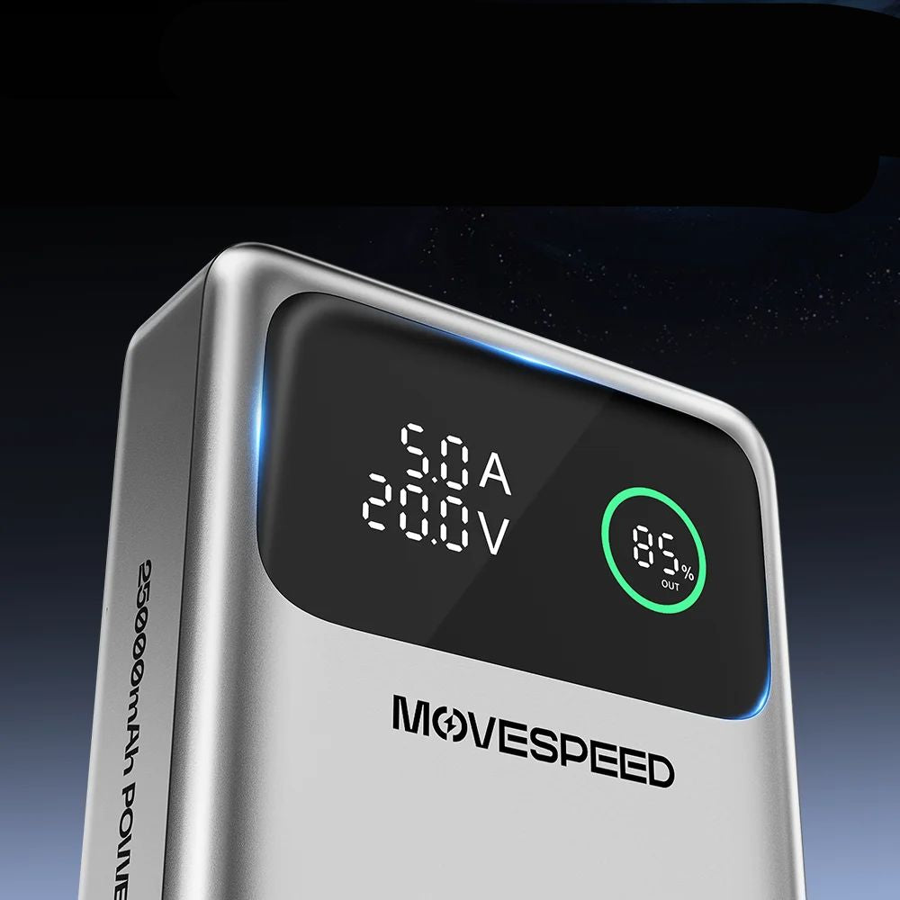 Power Bank 25000mAh 140W com Carregamento Rápido e Display Digital