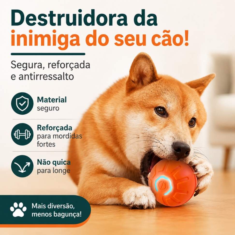 Bola Anti-Tédio Inteligente para Cães e Gatos