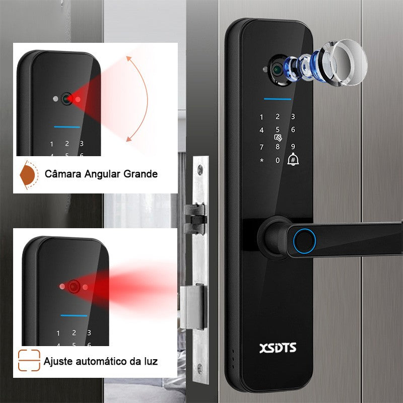 Fechadura Digital Inteligente Com Biometria e Câmera Integrada