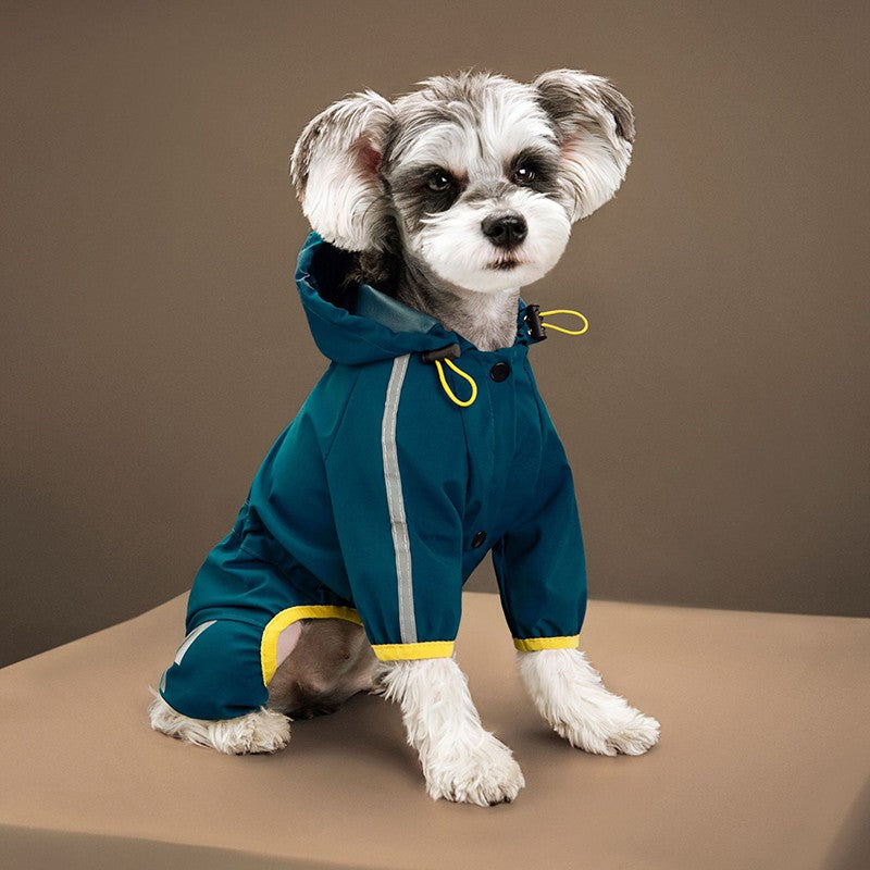 Capa de Chuva Impermeável e Refletiva para Cães