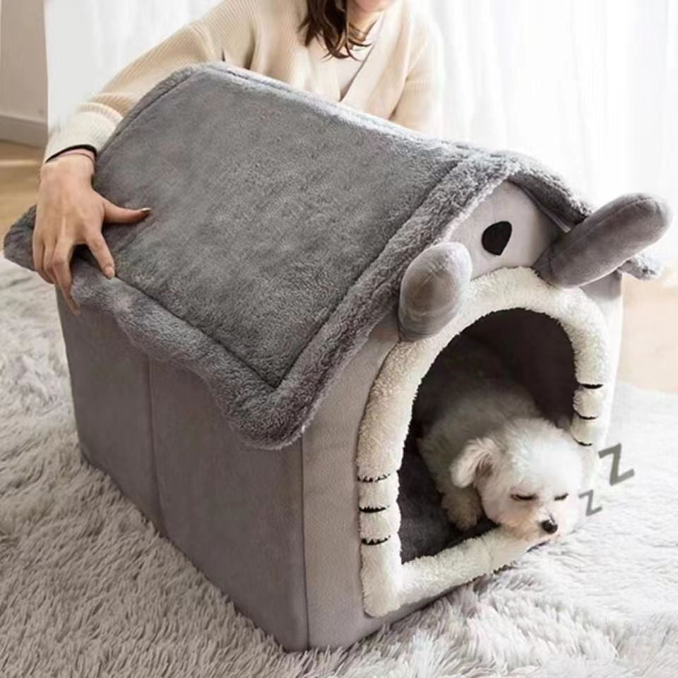 Cama Casinha Premium para Cães e Gatos – Super Macia e Lavável