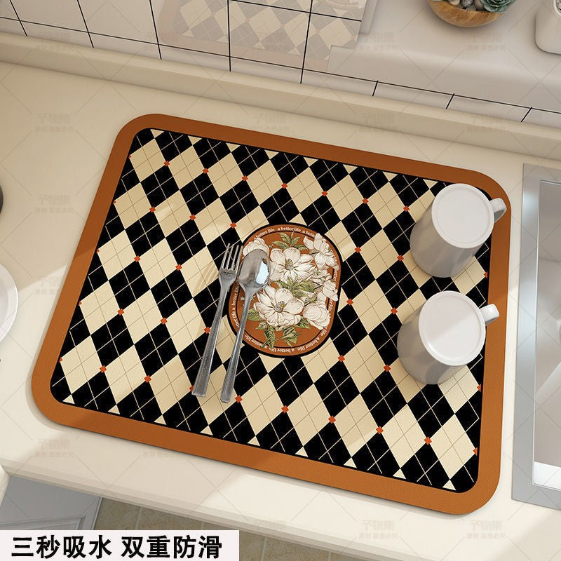 Tapete Absorvente De Cozinha Em Diatomita