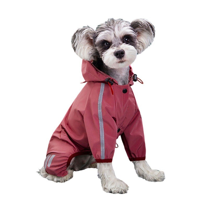 Capa de Chuva Impermeável e Refletiva para Cães
