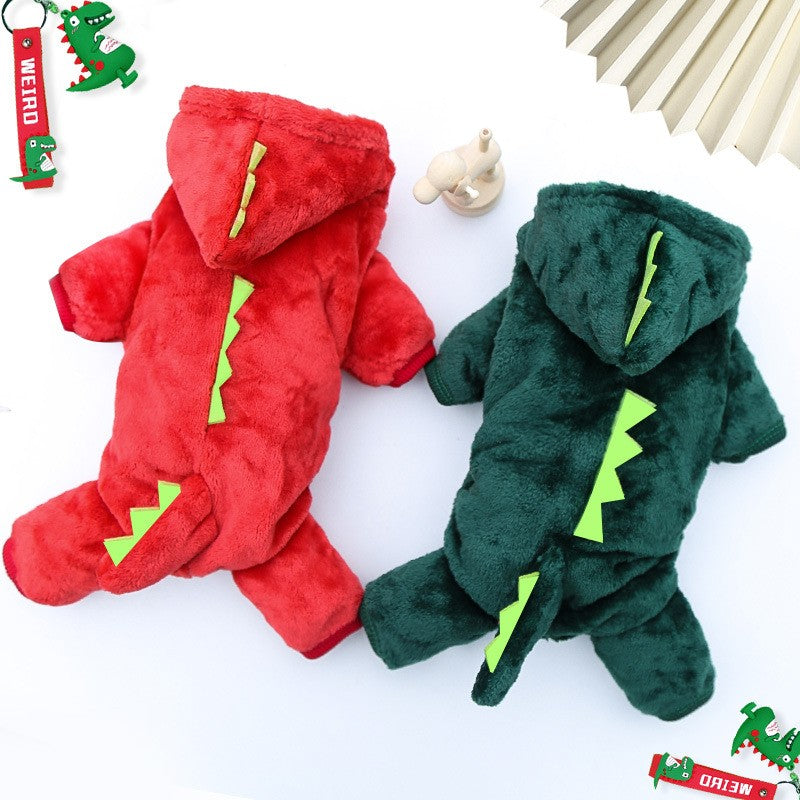 Macacão Dinossauro para Cães e Gatos