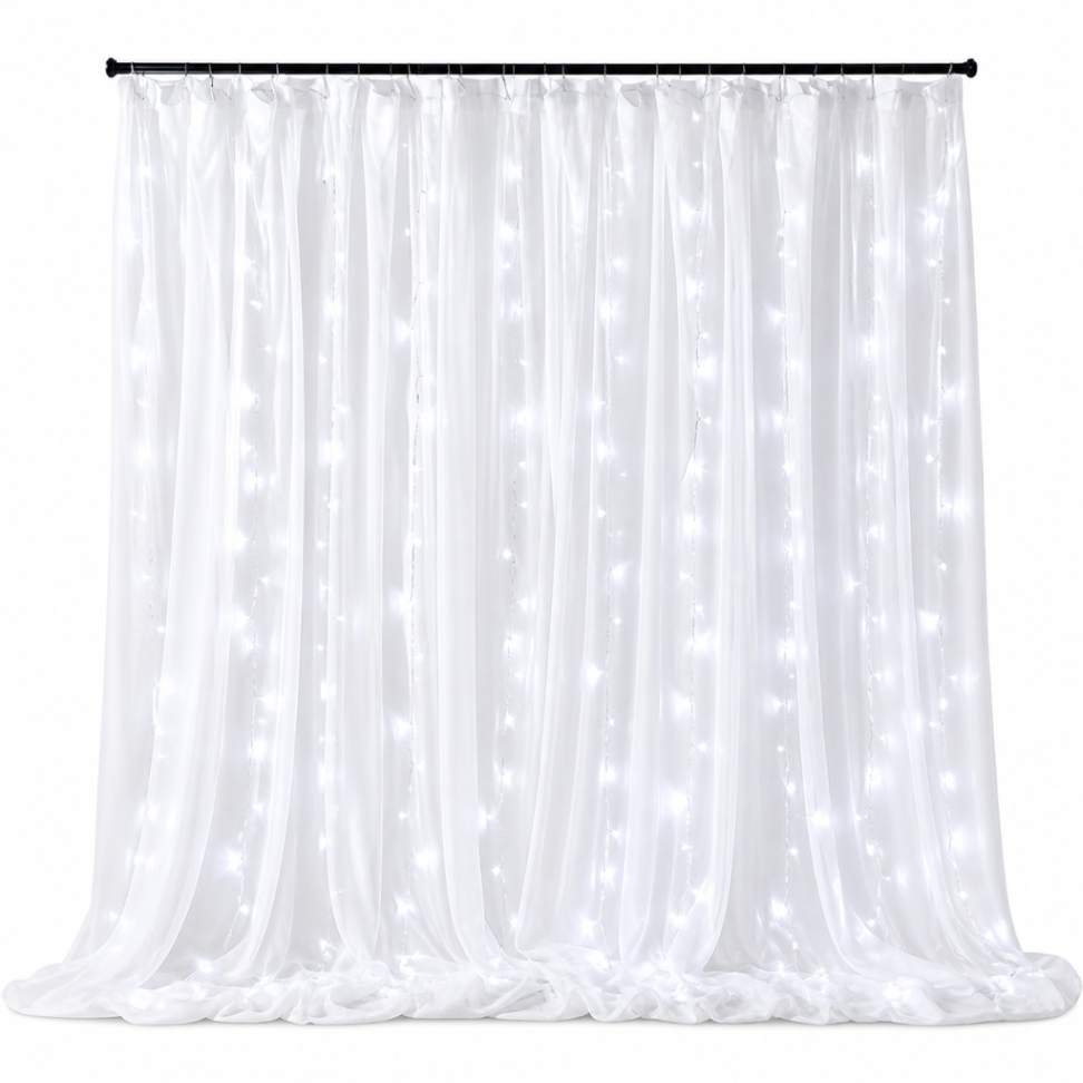 Cortina De Luz LED Decorativa Com Controle Remoto