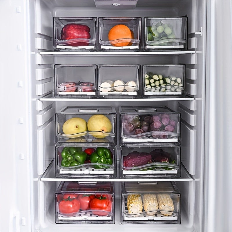 Organizador De Geladeira Com Gavetas Transparentes