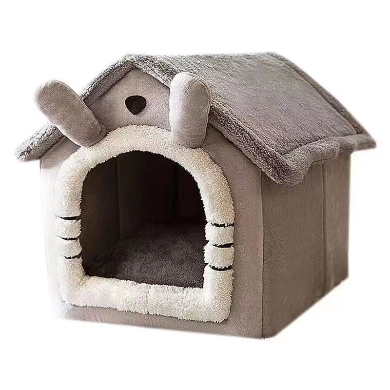 Cama Casinha Premium para Cães e Gatos – Super Macia e Lavável