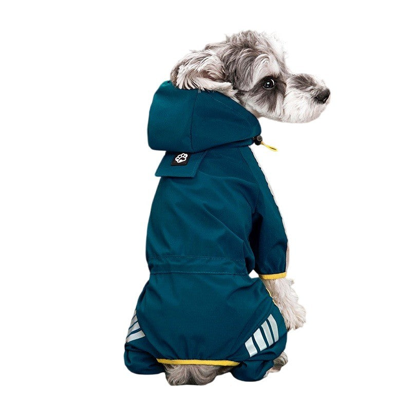 Capa de Chuva Impermeável e Refletiva para Cães