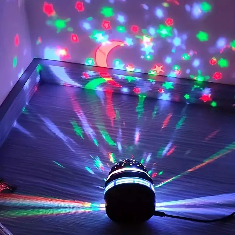 Luz Noturna LED Efeito Bola De Cristal