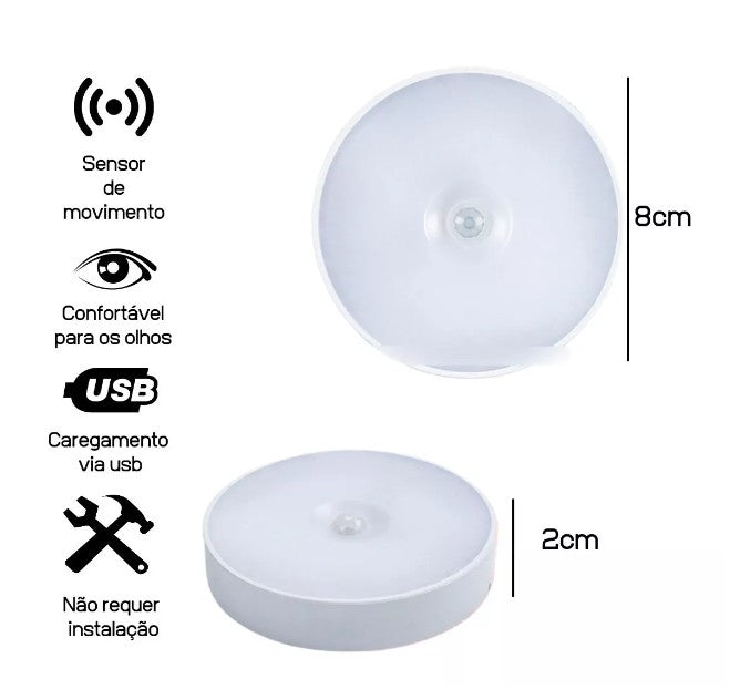 Luz Noturna LED Com Sensor De Movimento