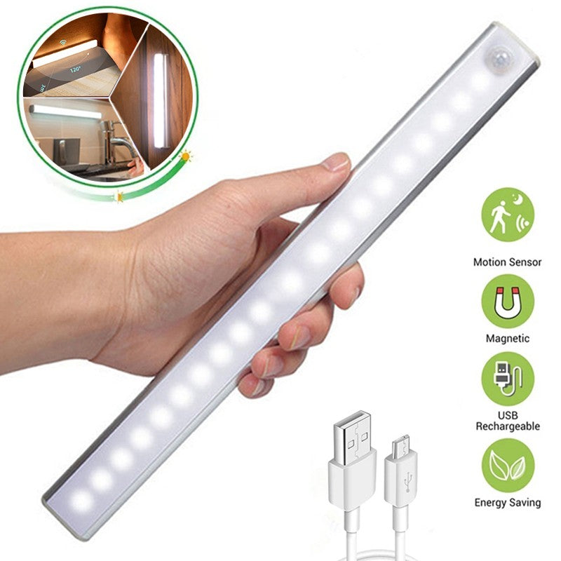 Luz LED Com Sensor De Movimento Recarregável