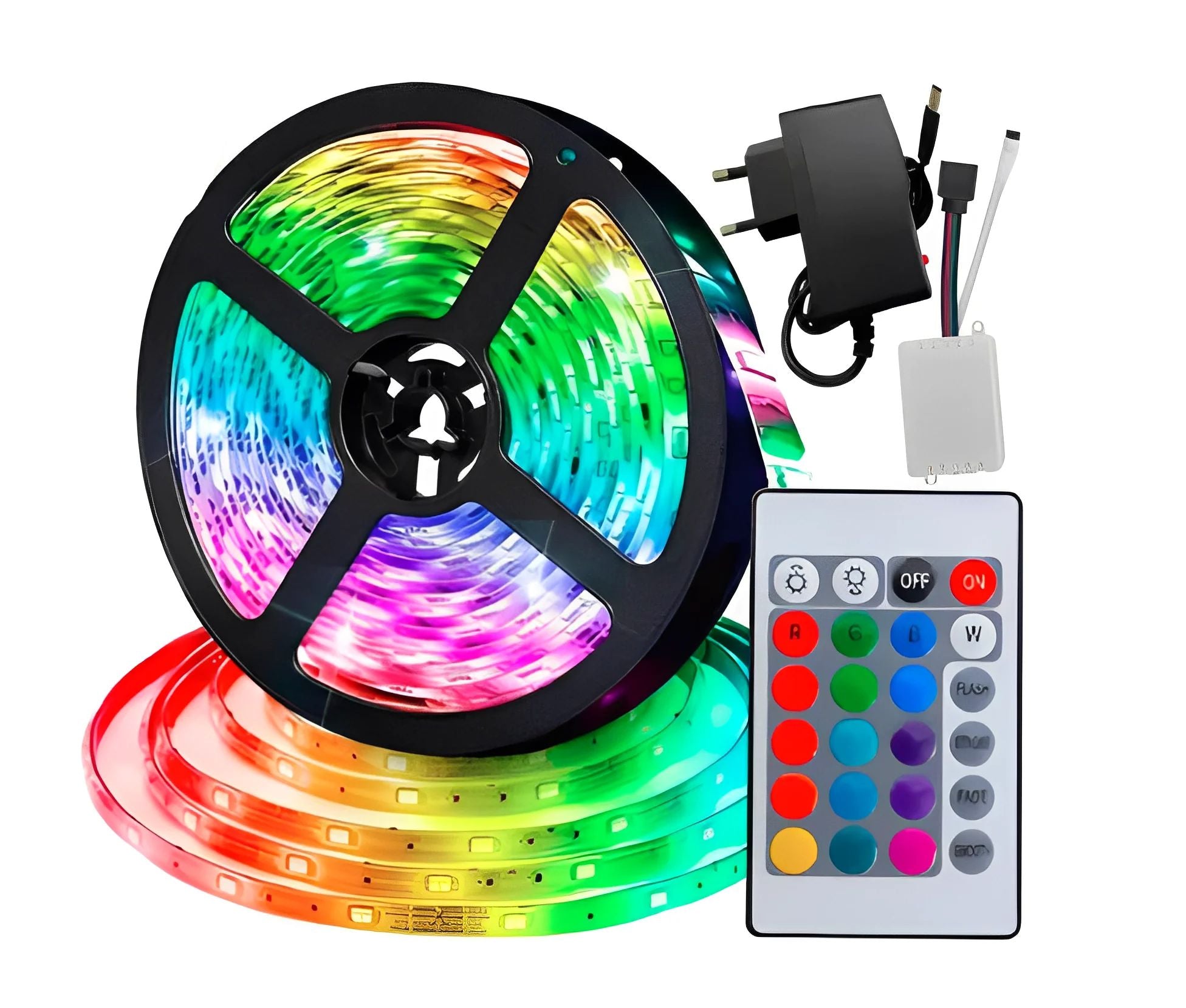 Fita LED RGB 5 Metros Com Controle Remoto