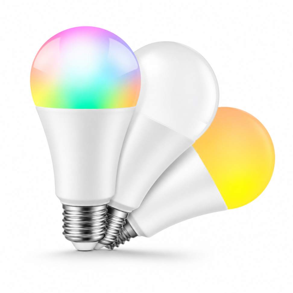 Lâmpada Inteligente WiFi RGB E27 com Controle por App e Voz
