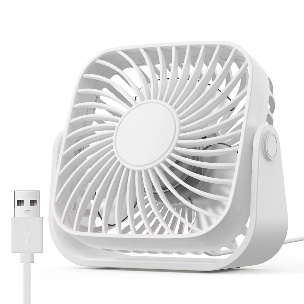 Mini Ventilador USB De Mesa Com 3 Velocidades