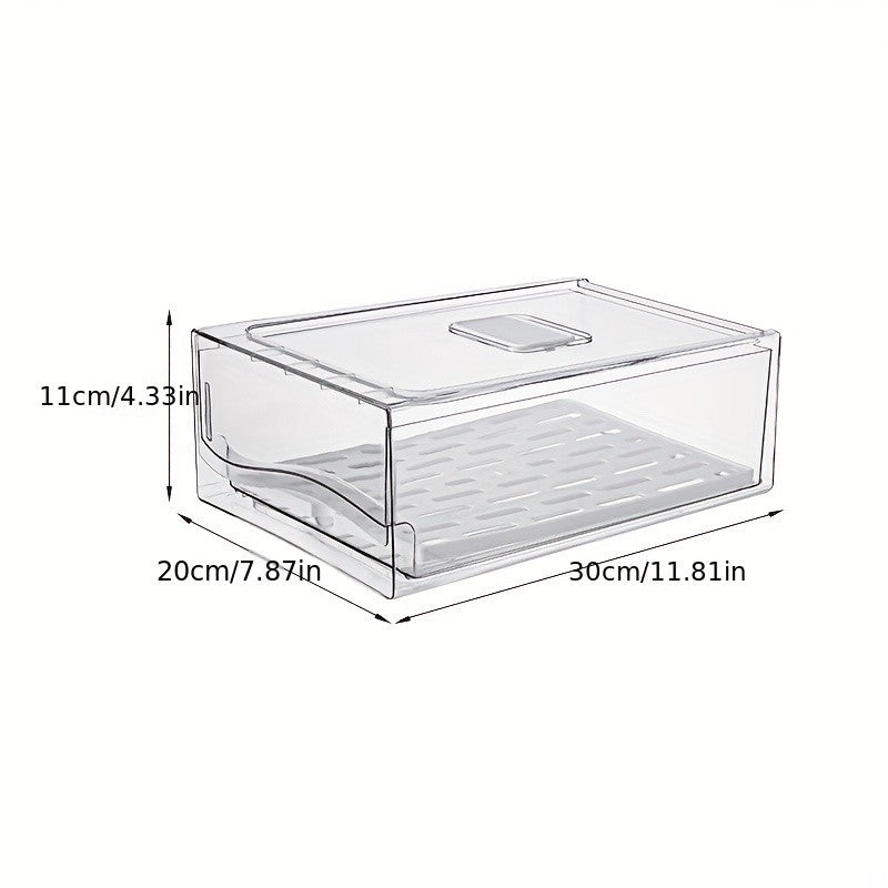 Organizador De Geladeira Com Gavetas Transparentes