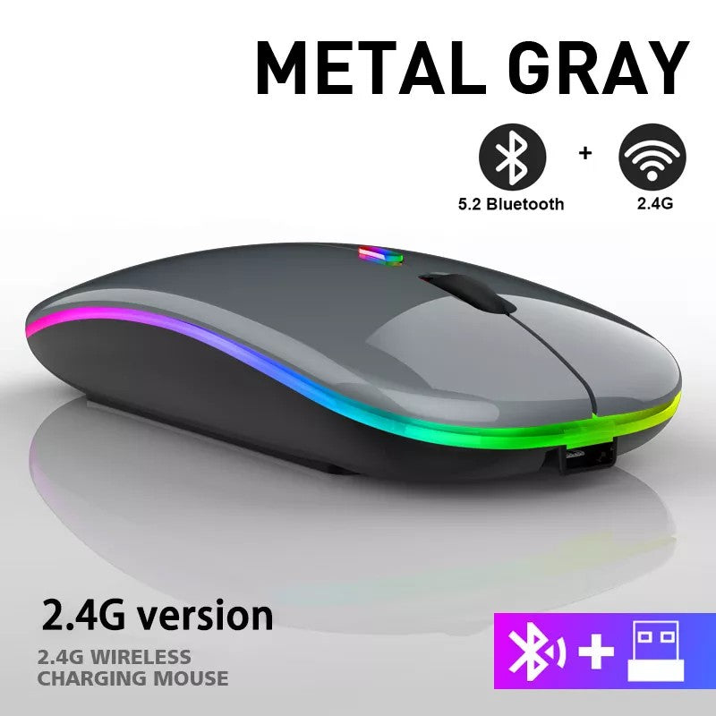 Mouse Sem Fio Bluetooth Recarregável Slim
