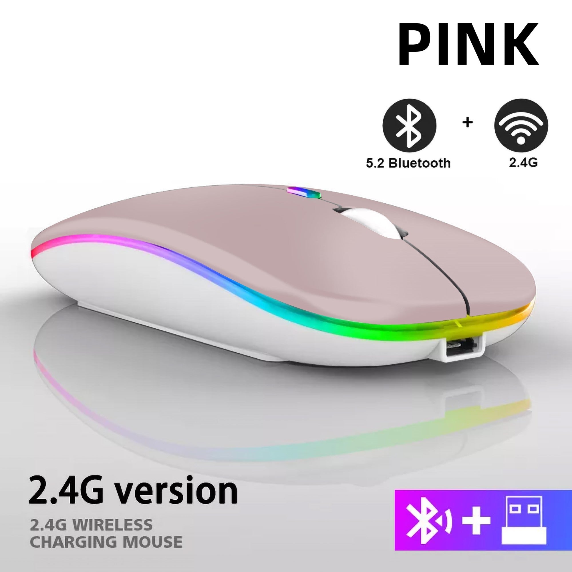 Mouse Sem Fio Bluetooth Recarregável Slim