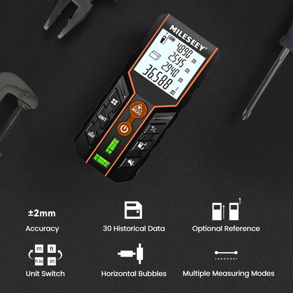Trena a Laser Digital 40m–120m com Alta Precisão
