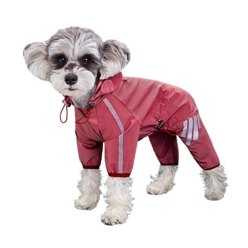 Capa de Chuva Impermeável e Refletiva para Cães